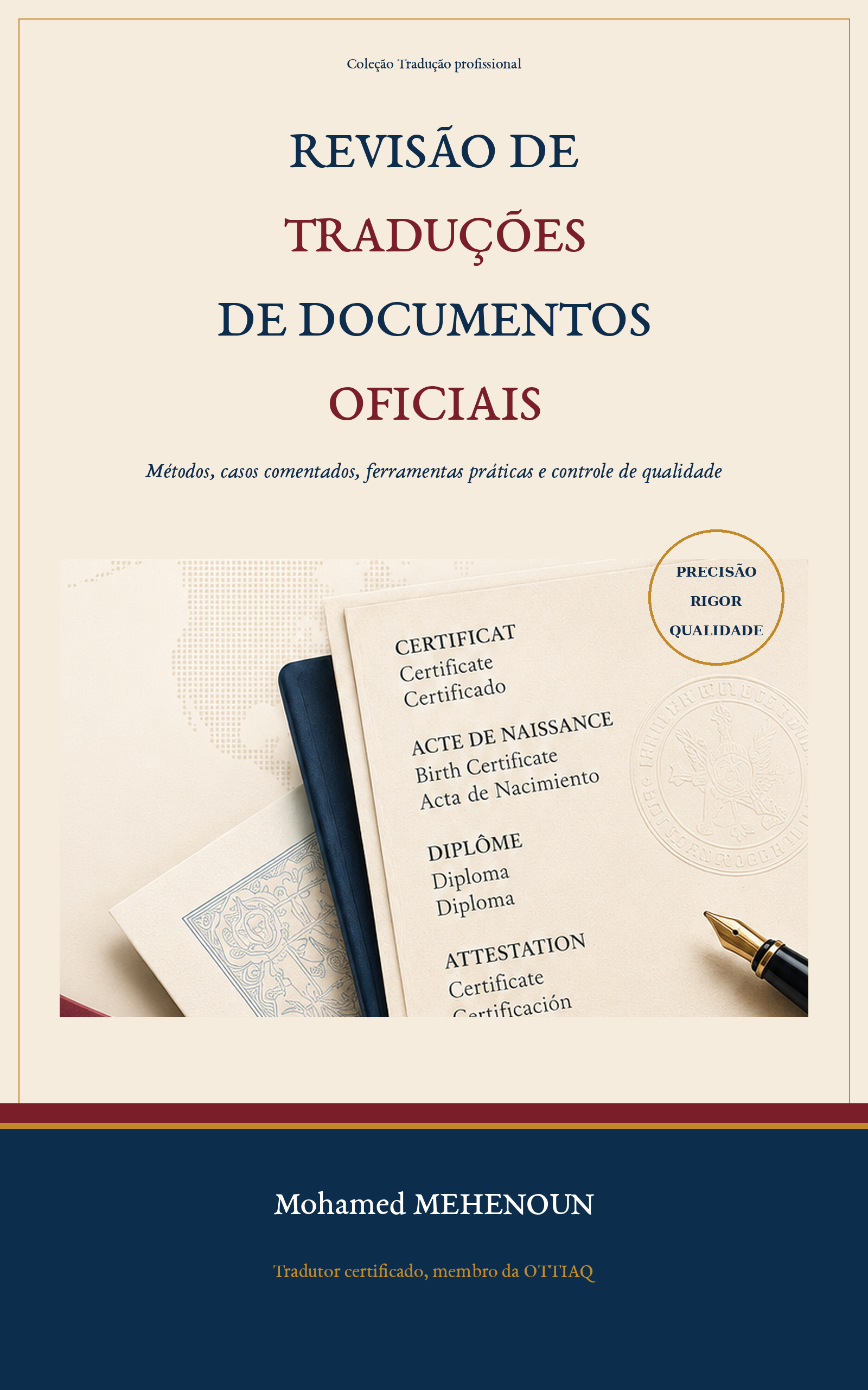 Couverture — Revisão de traduções de documentos oficiais